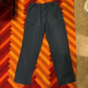 Gently Used Tommy Bahama Navy Blue 100% Linen E-Waist Size M. Length 32